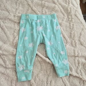 Aqua Star Print Baby Pants